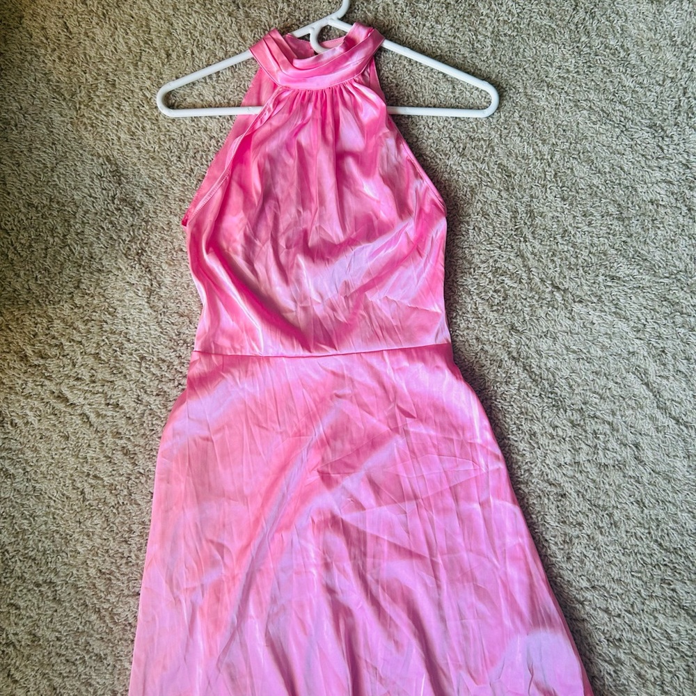 Pink Halter Neck Dress